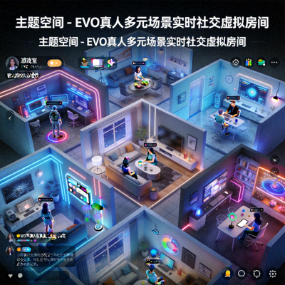 主题空间 - EVO真人多元场景实时社交虚拟房间